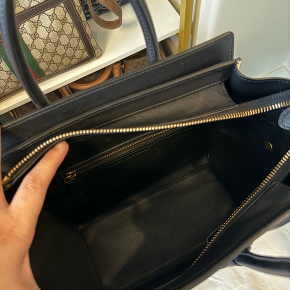 Celine Black, Purple, and White Satchel - Picture 7 of 8